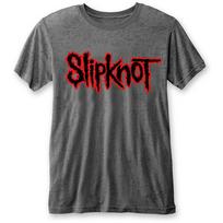 Slipknot Logo Burn Out Vintage Charcoal Unisex T-shirt S black