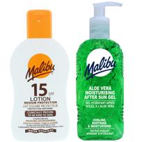 Malibu spf15 waterproof balm 200ml + aloe gel after tanning 200ml