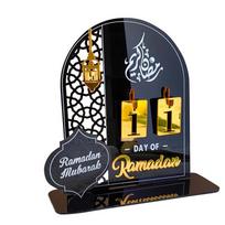 Akrilo Ramadano atgalinio skaičiavimo kalendoriaus dovanos Ramadano kalendoriaus su baziniais skaičiais Ramadano Mubarako islamo Advento diena style 3 black