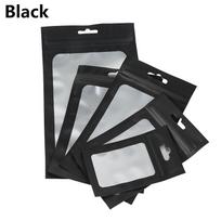 20Pcs Food Saver Zip Lock Bags Aluminum Foil Reusable Matte Waterproof Zipper Pouches Clear Window 6x10cm juoda