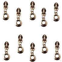 10 Pieces #3 Nylon Zipper Puller Slider Head Replacement Repair Kit Gold