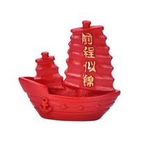 Mini Resin Fortune Tree Chinese Golden Ingot Home Office Desk Landscape Ornament 6# red