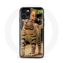 Minkštas dėklas - Bengalijos katė - Iphone 11 - Juodas - Katės raštas - Mišrus