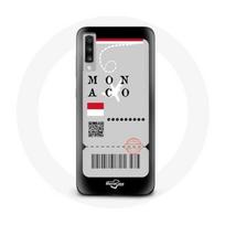 Coque - Samsung - Galaxy A70 - Billet d'avion Monaco - Souple - Protection synthétique