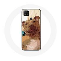 Coque Xiaomi Redmi 9C American Pit Bull Terrier Marron ruda