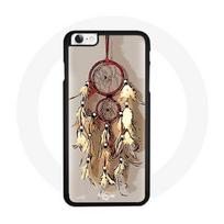 Coque Iphone 5/5S Attrape rêve beige rouge beau sommeil douceur tendresse cœur protection indien plu