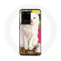 Coque pour Samsung Galaxy S20 Ultra turc de Van Chat Blanc aux yeux bleu et jaune