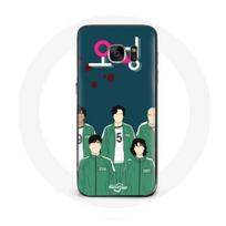 Coque pour Samsung Galaxy S6 Edge Squid Game Affiche personnages Art