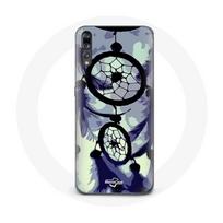 Coque pour Huawei P20 Attrape Rêve violet gris et Noir