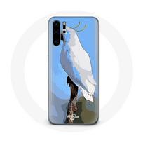 Coque pour Huawei P30 pro Cacatoès Perroquets blanc Oiseaux balta