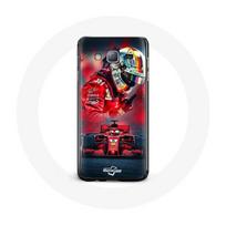 Coque pour Samsung Galaxy J7 Formule 1 Sebastian Vettel Pilote F1 Rouge