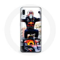 Coque pour Samsung Galaxy A40 Formule 1 Max Verstappen Pilote automobile F1 noir rouge et jaune
