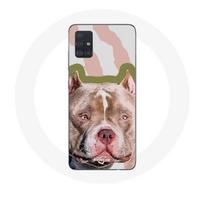 Coque pour Samsung Galaxy A71 Chien de Pitbull marron