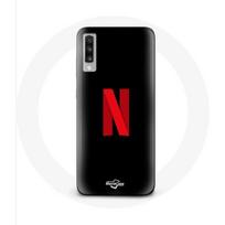 Coque pour Samsung Galaxy A50 Netflix Logo rouge fond noir