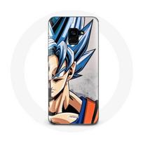 Coque pour Samsung Galaxy A8 Plus Anime Dragon Ball Goku Cheveux bleu