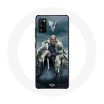 Dėklas Samsung Galaxy S20 Plus Vikings Serialas 6 Sezonas Ragnar Lothbrok logotipas V Kardas Pilkas Miglotas Fonas