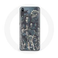 Coque pour Huawei P20 Game of Thrones Saison 8 Le Trône de Fer Affiche Personnages Fond Gris