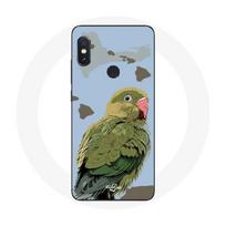 Coque pour Xiaomi Redmi Note 5 Pro Perruches Oiseaux vert žalia