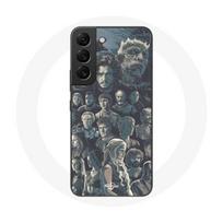 Coque pour Samsung Galaxy S22 Game of Thrones Saison 8 Le Trône de Fer Affiche Personnages Fond Gris pilka