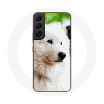 Coque pour Samsung Galaxy S21 FE Chien Samoyède Blanc