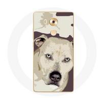 Coque pour Huawei Mate 8 Chien de Pitbull Blanc