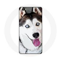 Coque pour Huawei P8 Husky Blanc de Sibérie Yeux Bleus