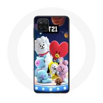 Coque pour Samsung Galaxy A12 BTS Bangtan Sonyeondan BT21 Tata Chimmy Cooky Rj Koya Shooky Et Mang