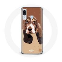 Coque pour Samsung Galaxy A20e Basset Hound chien visage
