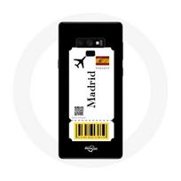 Coque pour Samsung Galaxy Note 9 Billet d'avion Madrid Espagne