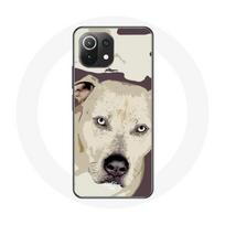Coque pour Xiaomi Mi 11 Lite Chien de Pitbull Blanc balta