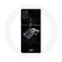 Coque pour Samsung Galaxy A21S Game of Thrones Saison 8 Le Trône de Fer La maison Stark Logo L'hiver