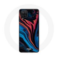 Coque pour Samsung Galaxy A22 4G Texture abstraite bleu noir rouge