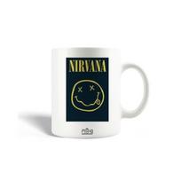 Mug en Céramique Nirvana Groupe de pop Logo Jaune Fond Noir