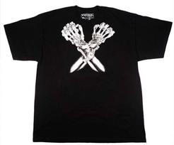 Avirex Skeleton Hands Fist Wrist Watch Vintage York Unisex T-Shirt XXXXL gray