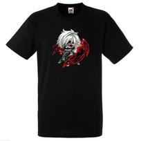 Tokyo Ghoul trumpomis rankovėmis japoniški anime Kaneki unisex marškinėliai S