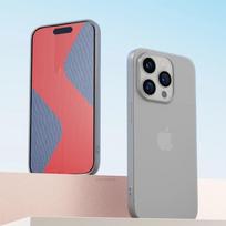 KEYSION Ultra Thin PP Case For iPhone 15 Pro Max 15Plus Matte Hard PC Translucent Clear Slim Back Cover for iPhone 15 14 Pro Max for iPhone 14 pilka spalva
