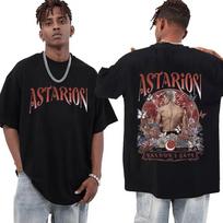 Retro Astarion Baldur's Gate 3 Spausdinti marškinėliai Unisex Moteriški laisvalaikio medvilniniai trumpomis rankovėmis marškinėliai Harajuku dideli marškinėliai Gatvės drabužiai L