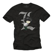 Death Black Manga Anime Note Comic Boys Unisex T-Shirt S