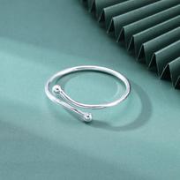 S990 Sidabrinė apyrankė Lygi atvira apyrankė Moteriška paprasta ir personalizuota Kojos sidabro rankdarbių dovana mamai Adjustable size gray