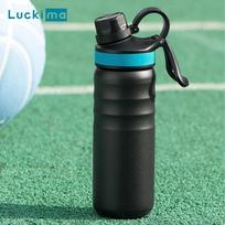 530/700 ml termoso buteliukas sportinis lauko vandens kolba termoizoliuotas puodelis 304 nerūdijančio plieno baltymų milteliai termosai dovanos idėja Black-530ml blue