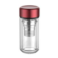 Dvigubo stiklo vyriškas ir moteriškas nešiojamas mažos talpos arbatos atskyrimo arbatos puodelis 201-300ml