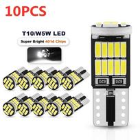 10 vnt T10 W5W 194 501 Led Canbus be klaidų automobilio salono apšvietimas T10 26 SMD 4014 lustas grynai baltos spalvos instrumentų lemputės lemputė balta
