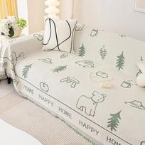 Camping Picnic Throw Blanket Chenille Double Sided Sofa Cover Sofa Cushion Leisure Blanket Bedspread Four Seasons Universal 180X130cm white