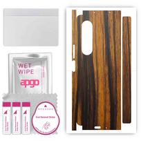 apgo Apsauginis odos lipdukas nugarai ir šonams, suderinamas su „Samsung Galaxy Z Fold 3“, „Full Wrap“ plėvele, folija, vinilu – „Tigerwood“ raštas