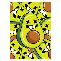 Cartoon Fruit Doodle Avocado Pineapple Kiwi Print Poster Canvas Painting Modern Wall Art Pictures Living Room Bedroom Home Decor 21x30cm No Framed