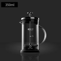 GIANXI French Press Coffee Pot Stainless Steel Glass Coffee Maker Multifunctional Hand Punch Pot Coffee Accessories 350ML black
