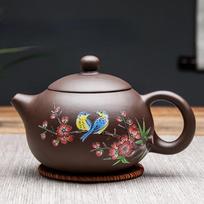 Violetinės smėlio arbatos puodeliai Keraminis nešiojamas arbatinuko rinkinys Lauko kelionės Gaiwan arbatos puodeliai arbatos ceremonijos arbatos puodelis Puiki dovana Kung Fu arbatos rinkinys Brown-500ml gray