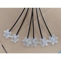 6 galvutės Saulės snaigė Žvaigždžių žiburiai Sodo vejos šviestuvai Lauko Firefly Bee šviesa Kalėdų kiemo kiemo tako dekoravimui 5pcs gray