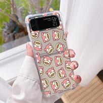 Case For Samsung Galaxy Z Flip 3 5G Funda Z Flip 4 Luxury Clear PC Hard Shockproof Back Phone Coque Cute Pikachu Pkemon Anime Samsung Z Flip