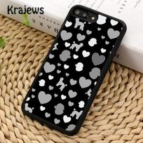 Krajews Poodles animacinis mergaitiškas mielas stilius telefono dėklas iPhone 14 5s 6s 7 8 plus X XR XS 11 12 13 pro max Samsung S21 S22 ultra iPhone 14